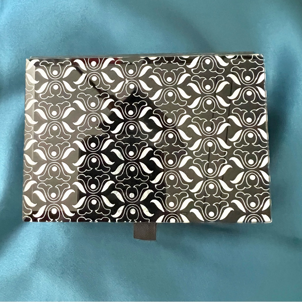 Max Studio Home Black & Silver Glass Jewelry Box